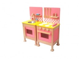 drvena kuhinja za decu šporet i sudopera
